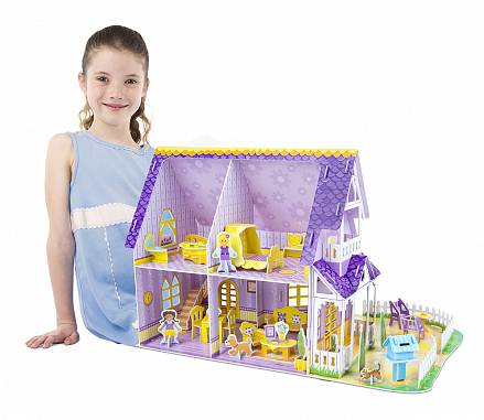 Пурпурный домик для куклы 